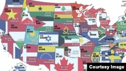 HowMuch.net produced this map based on economics Professor Mark J. Perry's analysis comparing the GDP's of US states to entire countries..