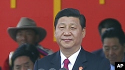China's Vice-President Xi Jinping delivers a speech at the celebration ceremony of the 60th anniversary of Tibet's peaceful liberation in Lhasa, Tibet Autonomous Region, July 19, 2011.