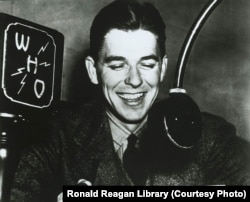 Ronald Reagan as a radio announcer