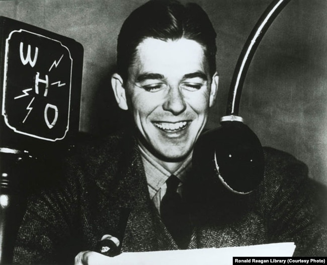 Ronald Reagan as a radio announcer