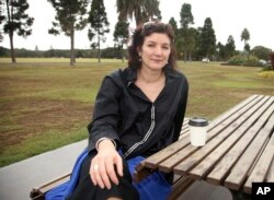 Fiona Allan poses for a photo in Sydney's Centennial Park, Jan. 10, 2018.