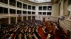 Greek lawmakers attend the third round of voting to elect a new president at the Parliament in Athens, Dec. 29, 2014.