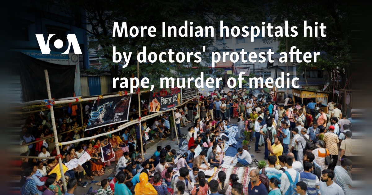 More Indian hospitals hit by doctors' protest after rape, murder of medic