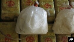 Các gói ma túy đá ở Myanmar (ảnh tư liệu) 