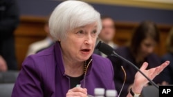 Federal Reserve Chair Janet Yellen testifies on Capitol Hill in Washington, Nov. 4, 2015, at the House Financial Services Committee hearing on banking supervision and regulation.
