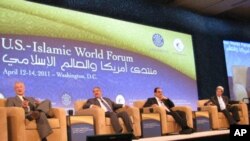 The plenary session of the US- Islamic World Forum discusses Geo-Strategic Issues in the Middle East and focuses on the Arab-Israeli conflict