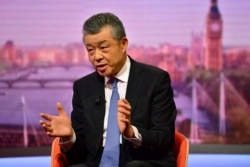 资料照：中国驻英国大使刘晓明在接受英国BBC电视采访。