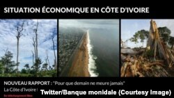 Le rapport de la Banque Mondiale (BM) sur l'économie de la Côte d'Ivoire, 12 juillet 2918. (Twitter/Banque monidale)