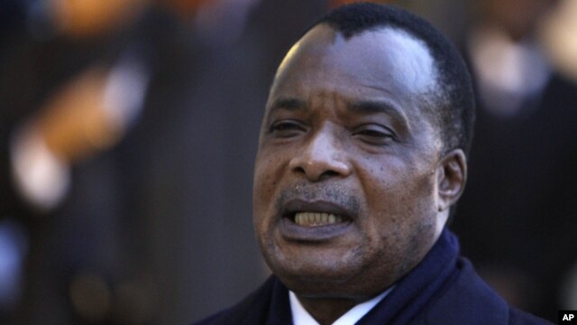 FILE - Opposition leaders fear constitutional changes would give Republic of Congo President Denis Sassou Nguesso license to seek a third term.