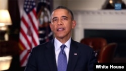11月9日﹐美國總統奧巴馬在每星期週末講話中向美國退伍軍人表示敬意。