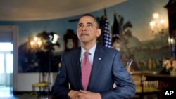 US President Barack Obama delivers the weekly address, 03 Apr 2010