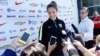 U.S. midfielder Carli Lloyd speaks to reporters before a training session for the round of eight in the FIFA 2015 women's World Cup soccer tournament at Algonquin College in Ottawa, Ontario, June 24, 2015.