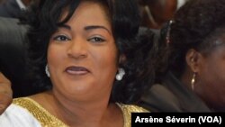 La ministre de la Promition de la Femme, Inès Nefer Ingani a été démise de ses fonction, à Brazzaville, le 17 septembre 2019. (VOA/Arsène Séverin)