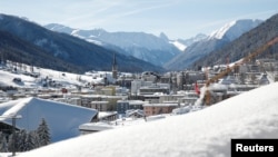 A general view shows the mountain resort of Davos, Switzerland Jan. 15, 2019. 