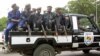 Les forces de police à Brazzaville, le 23 juin 2002.