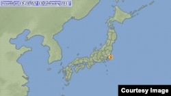 19일 규모 5.4 지진이 발생한 일본 지바 현 인근. (일본 기상청 홈페이지 캡쳐)