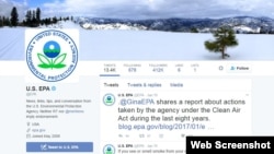 The Environmental Protection Agency's Twitter page.