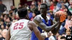 Makur Maker attended Howard University for one year. He decided to go to Howard instead of colleges that had traditionally strong basketball teams. (AP Photo/Gregory Payan, File)