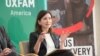 Beth Tritter, Vice President at Department of Policy and Evaluation, Millennium Challenge Corporation, during a panel discussion on “The Power of Ownership: Transforming US Foreign Assistance” at the Ronald Reagan Building and International Trade Center in Washington D.C., November 16, 2016. (Vathana Seourn/VOA) 