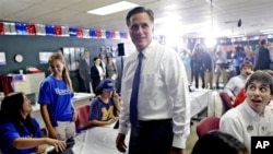 Republican presidential candidate Mitt Romney at his campaign headquarters in Jacksonville, Fla., Sept. 12, 2012.