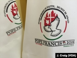 Officially branded alb to be presented to priests, bishops, and other church officials during Pope Francis's upcoming visit to Nairobi, Kenya, Nov. 12, 2015.