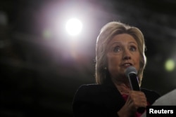 U.S. Democratic presidential nominee Hillary Clinton speaks at a campaign Voter Registration Rally at the University of South Florida in Tampa, Florida, Sept. 6, 2016.