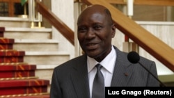 FILE - Ivory Coast Prime Minister Daniel Kablan Duncan, shown at the presidential palace in Abidjan, Jan. 12, 2016, resigned and dissolved the government Jan. 9, 2017.