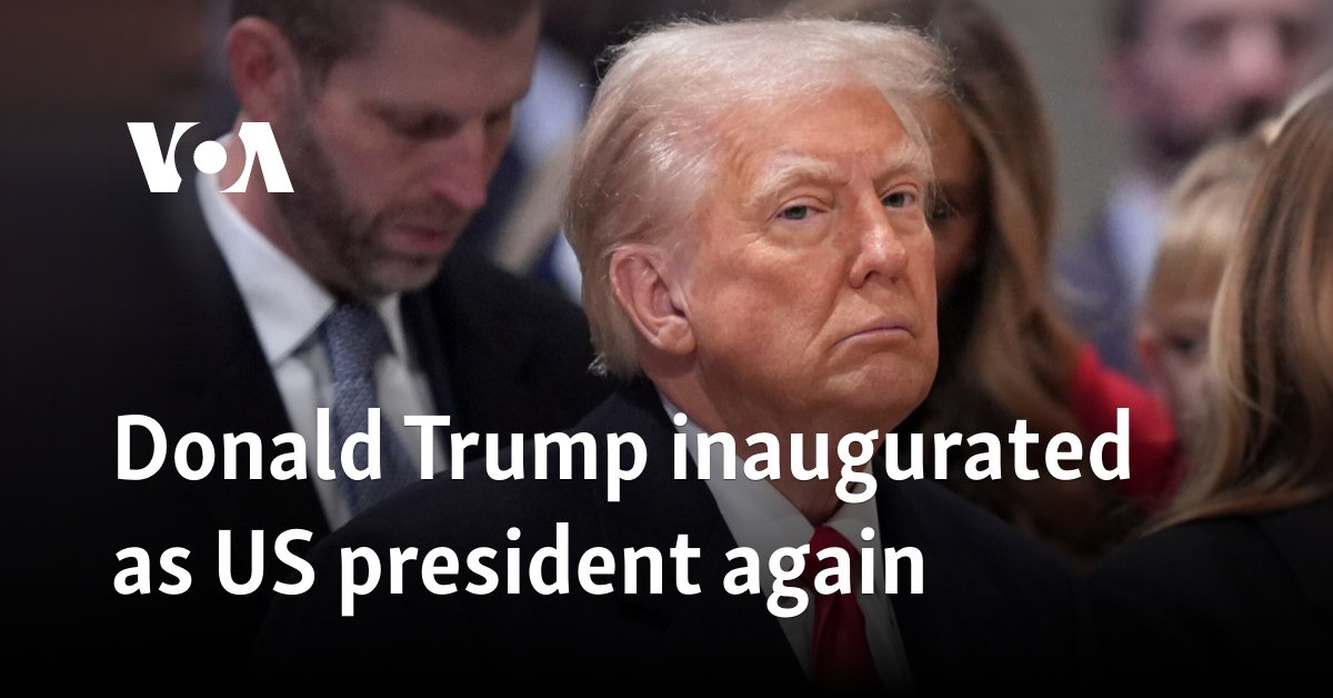 Donald Trump inaugurated as US president again