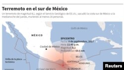 El terremoto en México ha causado al menos 16 muertos.