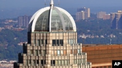 FILE - Prudential Douglas Elliman shows an octagon-shaped penthouse at the top of a Midtown Manhattan building in New York. 