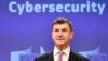 EU Commissioner for the Digital Single Market Andrus Ansip addresses the media in EU's response to cyberattacks, at EU headquarters in Brussels, Sept. 19, 2017. 