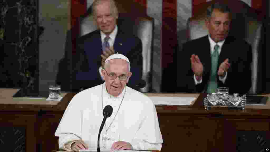 Pope Fransic address in Congress.