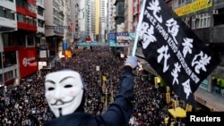 Hình ảnh cuộc biểu tình ở Hong Kong hôm 8/12.