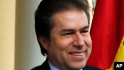 FILE - "Paraguay wants to contribute to an intensification of regional diplomatic efforts to achieve a broad, fair and lasting peace in the Middle East," Foreign Minister Luis Alberto Castiglioni said after his country decided to reverse its action and move its embassy in Israel back to Tel Aviv.