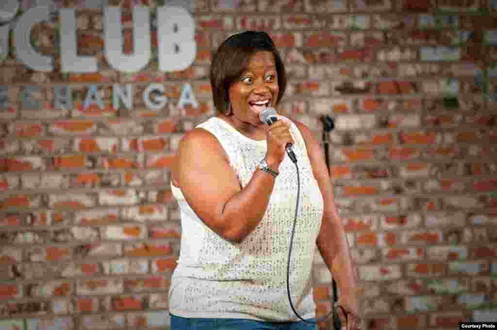 Bunu is a huge fan, and is in contact with, US standup comedian Erin Jackson (Courtesy K. Bunu)