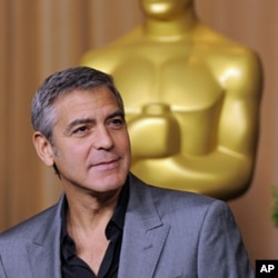 George Clooney, a Best Actor nominee for "The Descendants" and an Adapted Screenplay nominee for "The Ides of March," at Academy Awards Nominees Luncheon in Beverly Hills, Feb. 6, 2012.