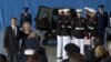 اوباما و کلینتون در مراسم بازگرداندن اجساد امریکاییان