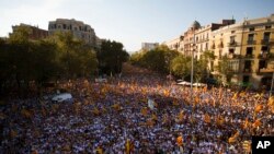 Marš gradjana Katalonije za nezavisnost, Barcelona, Španija 