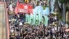 香港十一反威權遊行 聲援在囚及被檢控抗爭者