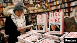 Copies of the book "Fire and Fury: Inside the Trump White House" by author Michael Wolff are seen at the Book Culture bookstore in New York, Jan. 5, 2018. (REUTERS/Shannon Stapleton)