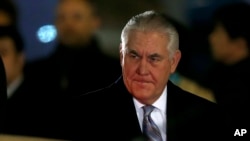 U.S. Secretary of State Rex Tillerson arrives at Haneda international airport in Tokyo, March 15, 2017.