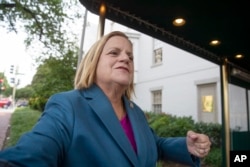 Rep. Ileana Ros-Lehtinen, R-Fla., arrives for a closed-door GOP meeting on Capitol Hill in Washington, June 13, 2018.