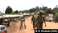 Military on the streets of Kom, north-western Cameroon.