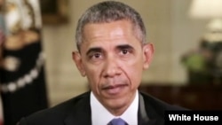 Presiden Obama menyampaikan pidato mingguannya di Gedung Putih (Foto: dok). 