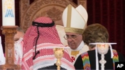 El papa Francisco ofició una misa en el Estado Internacional de Amán, la capital de Jordania.