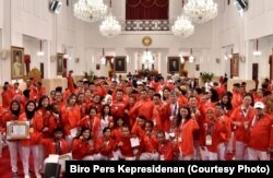 Kontingen Indonesia untuk Asian Games 2018 di Istana Negara.