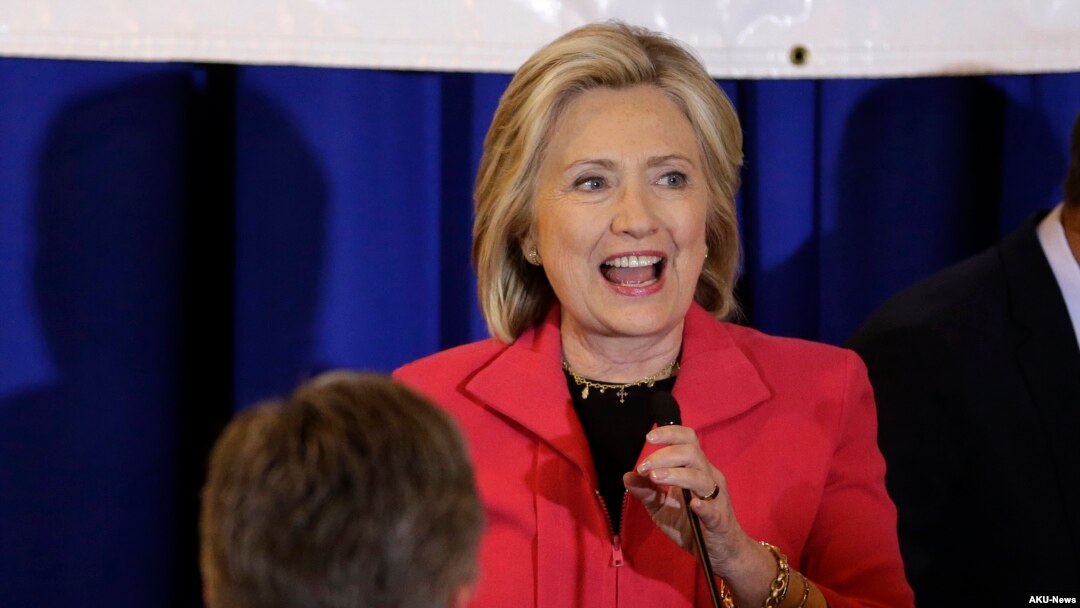Democratic presidential candidate Hillary Rodham Clinton addresses an audience during a campaign stop at a Flag Day dinner, June 15, 2015, in Manchester, N.H.