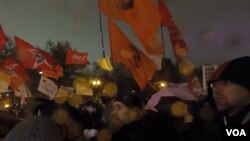 莫斯科的支持政治犯集會(美國之音白樺拍攝)