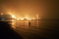 Požar nedaleko od sela Limni, na ostrvu Evia, 6. avgusta 2021.
