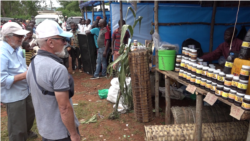 Les stands sont visités à la 12e journée champêtre à Walungu, le 2 janvier 2020. (VOA/Ernest Muhero)